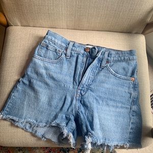 MADEWELL High rise denim shorts